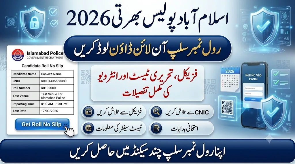 Islamabad Police Roll No Slip 2026 Physical & Written Test